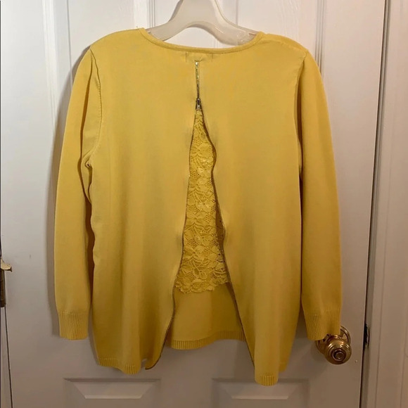 Ann Taylor LOFT Zip Back Sweater size Medium - Picture 1 of 7
